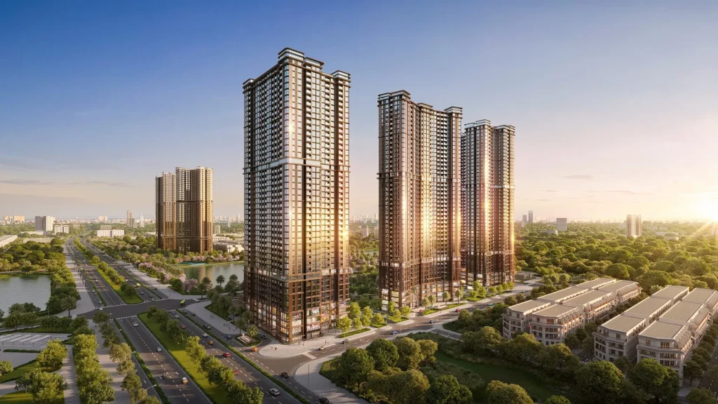 Phối cảnh cụm căn hộ cao tầng một dự án dòng Imperia của MIK Group