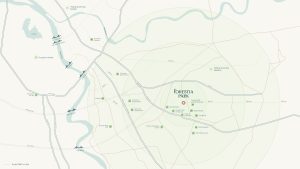 Bản đồ vị trí Forestia Park Phố Nối kết nối với trung tâm Hà Nội và các sân bay
