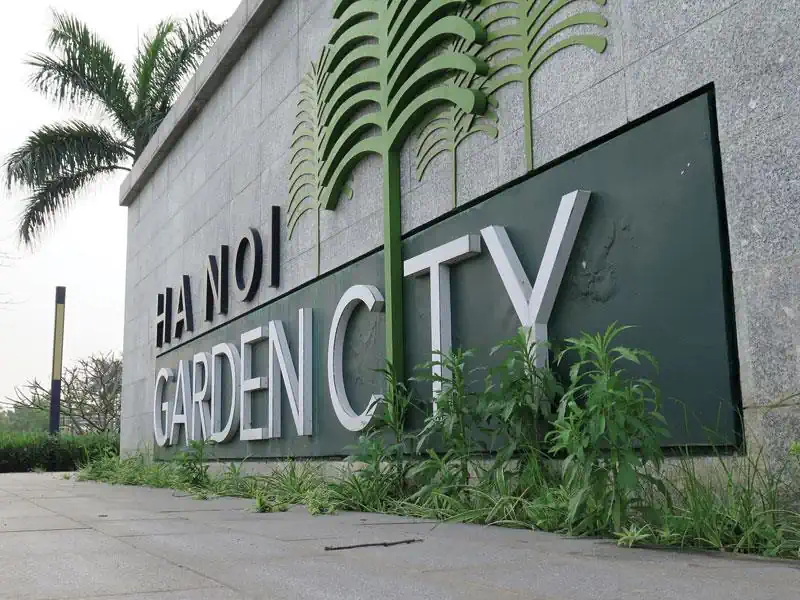 Cổng vào khu đô thị Hanoi Garden City tại Thạch Bàn, Long Biên, nền tảng của Imperia Hanoi Garden City
