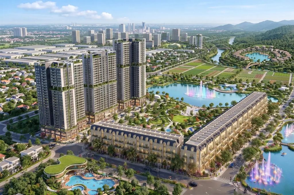 Phối cảnh khu đô thị Forestia Park của MIK Group tại Phố Nối, Hưng Yên
